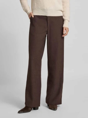 Spodnie z prostymi nogawkami materiałowe z dodatkiem wełny model „Emmett” NEO NOIR