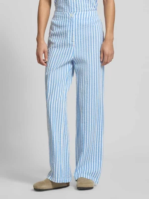 spodnie z prostymi nogawkami z czystej bawełny model 'TINNA' Pieces