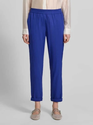 Spodnie z prostymi nogawkami z lnu z dodatkiem wiskozy Marc Cain