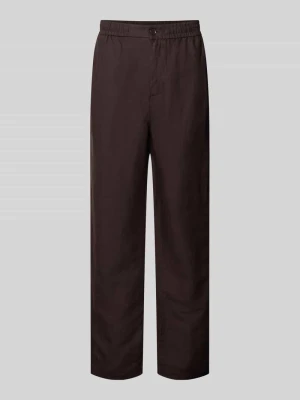 Spodnie z prostymi nogawkami z mieszanka lnu Lacoste