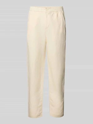 Spodnie z prostymi nogawkami z mieszanka lnu Lacoste