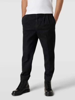 Spodnie z przeszytymi zakładkami w pasie model ‘MAN WASHED WIDE LEG PANT’ Tommy Hilfiger Tailored