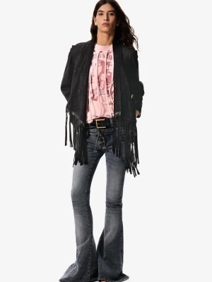 Spodnie z rozszerzanymi nogawkami masha popova Desigual