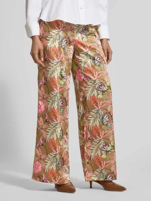 Spodnie z satyny ze wzorem na całej powierzchni model ‘ROSANNE’ SEDUCTIVE