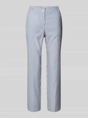 Spodnie z seersucker w skróconym kroju Christian Berg Woman