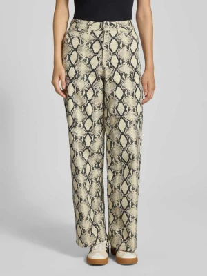 Spodnie z szeroką nogawką i 5 kieszeniami model ‘SARAH AOP TOKYO’ JJXX