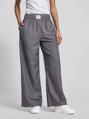 Spodnie z szeroką nogawką i elastycznym pasem model ‘TARA’ VILLA SOPHIE