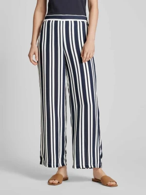 Spodnie z szeroką nogawką i wzorem w paski model ‘RASHA’ Vila