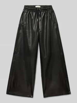 Spodnie z szeroką nogawką z imitacji skóry Calvin Klein Jeans