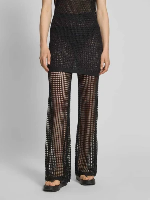 Spodnie z szeroką nogawką z koronki szydełkowej z ażurowym wzorem Guess