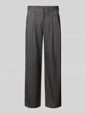 Spodnie z szerokimi nogawkami i kieszeniami z tyłu model ‘Pinstripe’ PROHIBITED