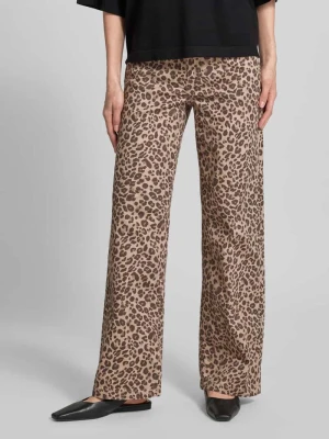 spodnie z szerokimi nogawkami w 5 kieszeni