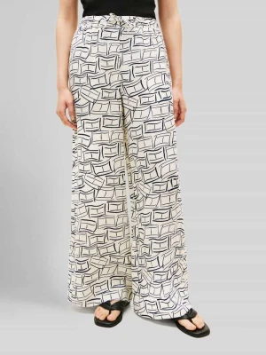 Spodnie z szerokimi nogawkami z czystego lnu Tommy Hilfiger