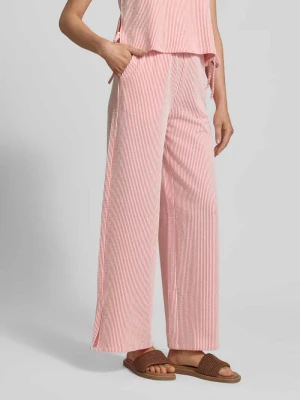Spodnie z szerokimi nogawkami z elastycznym pasem model 'STRIPLO' Vila
