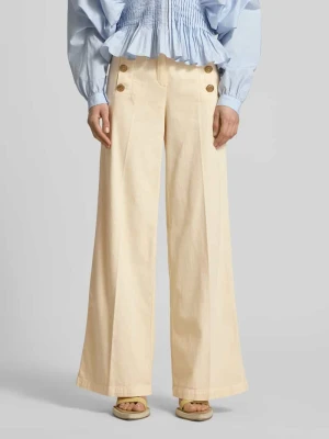 Spodnie z szerokimi nogawkami z kantami model 'Bridget' SEDUCTIVE