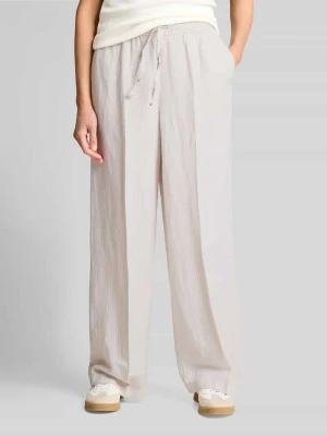 Spodnie z szerokimi nogawkami z mieszanka lnu i wiskozy Tom Tailor