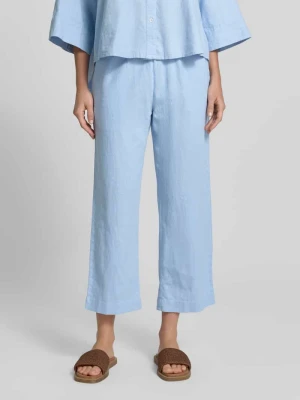 Spodnie z szerokimi nogawkami z mieszanka lnu z elastycznym pasem model 'Lava' FREE/QUENT