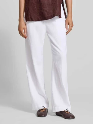 Spodnie z szerokimi nogawkami z mieszanka lnu z elastycznym pasem model 'Lava' FREE/QUENT