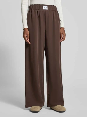 Spodnie z szerokimi nogawkami z mieszanka wiskozy model 'TOSCA' VILLA SOPHIE