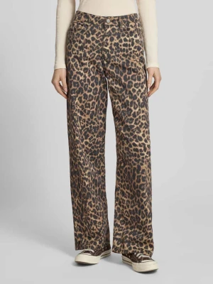 Spodnie z szerokimi nogawkami z nadrukiem skóry leoparda Model 'SARAH TOKYO' JJXX