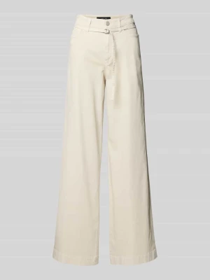 Spodnie z szerokimi nogawkami z paskiem Marc Cain