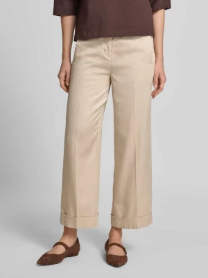 spodnie z szerokimi nogawkami z wiązanym paskiem model 'Meeri bloom' Opus