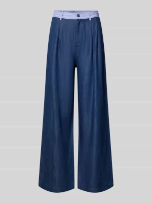 spodnie z szerokimi nogawkami z wpuszczanymi kieszeniami Liu Jo White