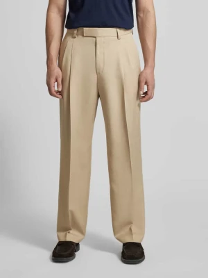 Spodnie z szerokimi nogawkami z zakładkami w pasie z lyocellu Model 'C-PAT-BB-DPL-262' Boss
