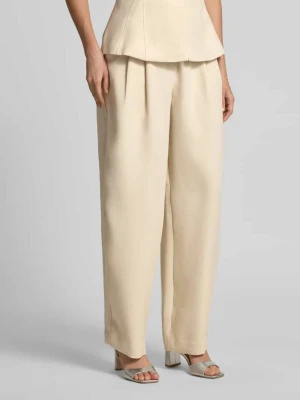 Spodnie z szerokimi nogawkami z zaszewkami model 'Esteriane' MSCH Copenhagen