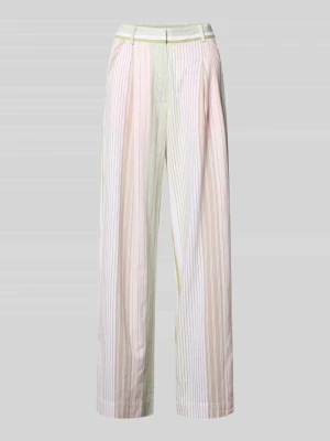 spodnie z szerokimi nogawkami ze wzorem w paski Smith and Soul