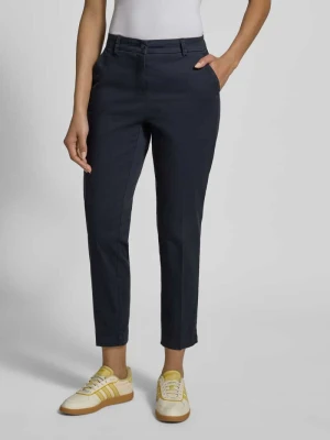 Spodnie z tkaniny w kroju straight fit z kantem model 'Karina' CAMBIO