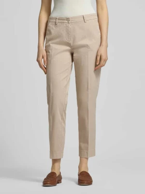 Spodnie z tkaniny w kroju straight fit z kantem model 'Karina' CAMBIO