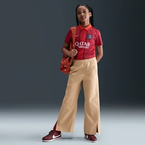 Spodnie z tkaniny z szerokimi nogawkami dla dużych dzieci (dziewcząt) Nike - Brązowy