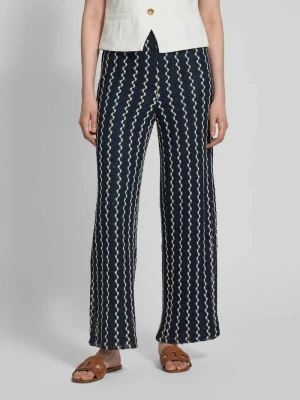 Spodnie z wysokim stanem i elastycznym pasem model ‘ELLEN’ Vila