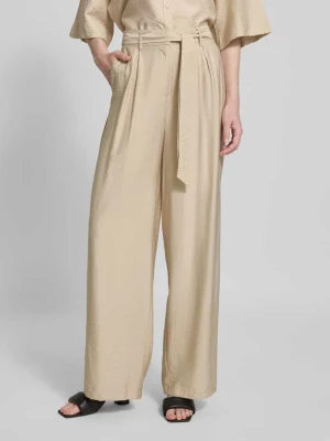 Spodnie z wysokim stanem i wiązanym paskiem model ‘Nyla Amabella’ MSCH Copenhagen