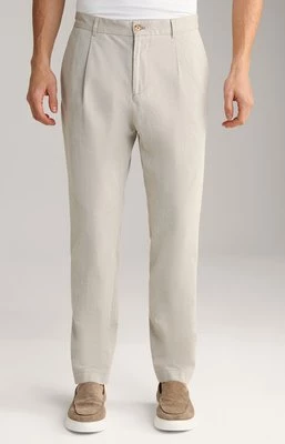 Spodnie z zakładkami Lester w kolorze beżowym Joop