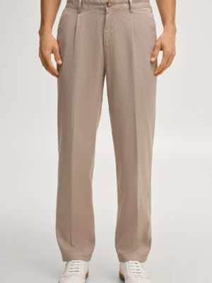 Spodnie z zakładkami Lexter w kolorze beżowym Joop