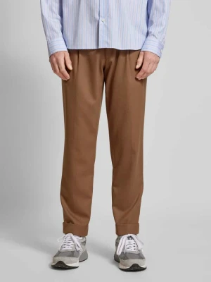 Spodnie z zakładkami męskie JOOP! Collection;Mieszanka materiałów z dodatkiem wełny;Krój regular fit;Szlufki;Boczne wpuszczane kieszenie;Szerokość w pasie w roz