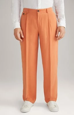 Spodnie z zakładkami, pomarańczowe Joop