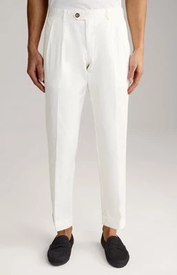 Spodnie z zakładkami Randar w kolorze kremowym Joop