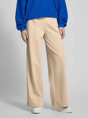 Spodnie z zakładkami w pasie i prostą nogawką z lampasami model ‘KATE’ Ichi