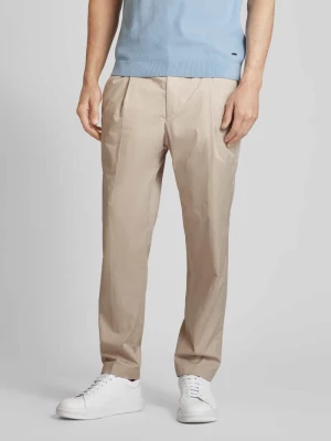 Spodnie z zakładkami w pasie model ‘Caron’ BALDESSARINI