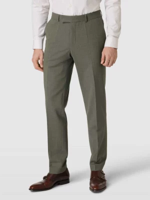 Spodnie z zakładkami w pasie o kroju regular fit z dodatkiem wełny model ‘Sendrik’ carl gross