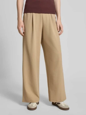 Spodnie z zakładkami w pasie o kroju regular fit z elastycznym pasem Tom Tailor Denim