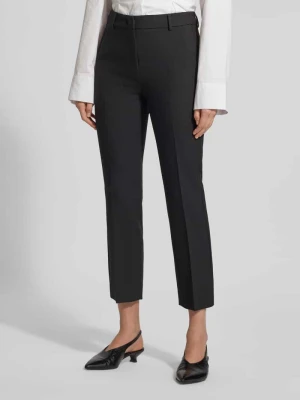 Spodnie z zakładkami w pasie o kroju slim fit z dodatkiem wiskozy model ‘RANA’ Weekend Max Mara