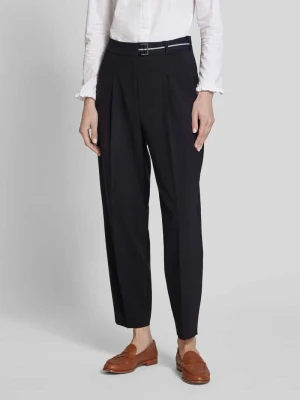 Spodnie z zakładkami w pasie o luźnym, skróconym kroju model ‘ELAINE’ CAMBIO