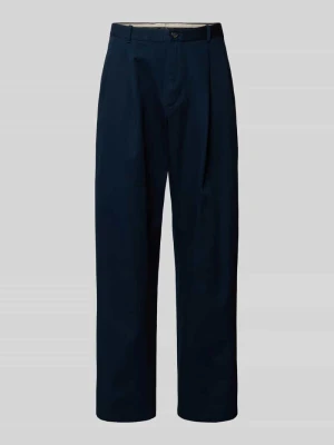Spodnie z zakładkami w pasie o szerokim kroju z czystej bawełny Tommy Hilfiger