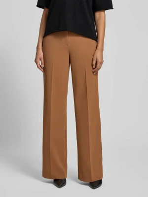 Spodnie z zakładkami w pasie, szerokimi nogawkami i wpuszczanymi kieszeniami model ‘Hillda’ STEHMANN