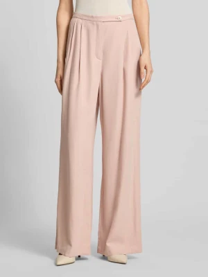 Spodnie z zakładkami w pasie z mieszanki wiskozy z zapięciem na guzik Jake*s Collection