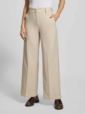 Spodnie z zakładkami w pasie z szeroką nogawką z czystej żywej wełny model ‘CORONE’ Weekend Max Mara